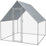 Vidaxl cage extrieure pour poulets acier galvanis 2 x 2 x 1, 92 m