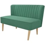 Canap - vidaxl - 2 places - tissu vert - design contemporain - confort moelleux
