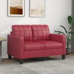 Vidaxl canap  2 places rouge bordeaux 120 cm similicuir, canap, canap rembourr, sige de salon, ...