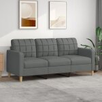 Vidaxl canapé à 3 places gris foncé 180 cm tissu, canapé, canapé de salon, canapé à trois places, canapé ... Vidaxl canapé à 3 places gris foncé 180 cm tissu, canapé, canapé de salon, canapé à trois places, canapé ...