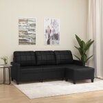 Vidaxl canapé à 3 places avec repose - pieds noir 180 cm similicuir, canapé, canapé avec repose - pieds, ... Vidaxl canapé à 3 places avec repose - pieds noir 180 cm similicuir, canapé, canapé avec repose - pieds, ...