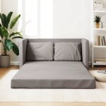 Vidaxl canap - lit 2 en 1 taupe 112x174x55 cm tissu 353969