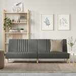 Vidaxl canap - lit gris fonc tissu 351882