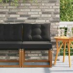 Vidaxl canap� du milieu ext�rieur mobilier de balcon style moderne design r�sistant bois dacacia900599 ...
