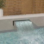 Vidaxl cascade avec led fontaine de piscine fontaine d'etang de jardin cascade d'extrieur cascade de ...
