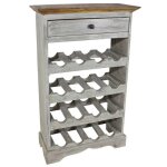 Casier  bouteilles - vidaxl - bois massif de rcupration - 55 x 23 x 85 cm - style antique - salle ...