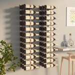 Vidaxl casier  vin mural pour 36 bouteilles 2 pcs blanc fer