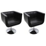 Fauteuil ajustable moderne club noir 2 pices 160440