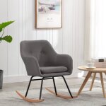 Vidaxl chaise  bascule sige  bascule de salle de sjour fauteuil  bascule de salon meuble de salle ...