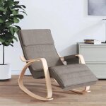 Vidaxl chaise  bascule taupe tissu, chaise, sige de salon, bascule, chaise de salon, chaise de relaxation, ...
