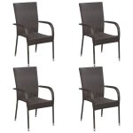 Vidaxl 4x chaises empilables d'extérieur chaises de jardin sièges de terrasse chaises de patio sièges ... Vidaxl 4x chaises empilables d'extérieur chaises de jardin sièges de terrasse chaises de patio sièges ...