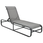 Vidaxl chaise longue aluminium et textilne