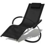Vidaxl chaise longue géométrique d'extérieur acier noir et gris 42400 Vidaxl chaise longue géométrique d'extérieur acier noir et gris 42400