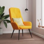Vidaxl chaise de relaxation jaune moutarde velours 341201