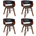 Vidaxl chaises de salle  manger 4 pcs bois courb et similicuir