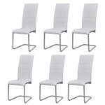 Vidaxl 6x chaise de salle  manger cantilever gris chaise  manger cuisine 272419