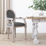 Vidaxl chaise  manger, sige  dner avec avec dossier et accoudoirs, fauteuil avec cadre en bois, meuble ...