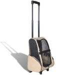 Vidaxl chariot polyvalent pliable pour animaux de compagnie beige 170192