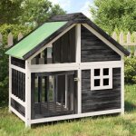 Vidaxl chenil gris 96x60, 5x87 cm bois de pin solide 172268
