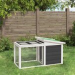 Vidaxl clapier gris 100, 5x54x55 cm bois de pin massif 172290