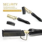 Lisseur de cheveux fers plats brosse  lisser peigne chauffant  chaud styler les cheveux lisses with ...