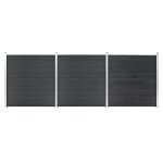 Vidaxl cl�ture de jardin wpc 526x186 cm gris