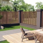 Vidaxl clôture à persiennes wpc 180x180 cm marron 318106 Vidaxl clôture à persiennes wpc 180x180 cm marron 318106