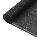 Vidaxl clture de tennis pehd 1, 2 x 50 m noir