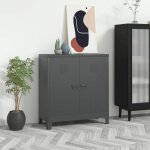 Vidaxl coffre de rangement industriel anthracite 90x40x100 cm acier 339625