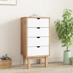 Vidaxl commode otta marron et blanc 46x39, 5x90 cm bois de pin massif 348581 Vidaxl commode otta marron et blanc 46x39, 5x90 cm bois de pin massif 348581