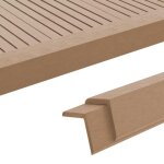 Vidaxl cornière de terrasse 5 pcs wpc 170 cm couleur teck 45021 Vidaxl cornière de terrasse 5 pcs wpc 170 cm couleur teck 45021