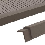 Vidaxl corni�re de terrasse 5 pcs wpc 170 cm marron fonc� 45022