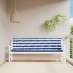 Vidaxl coussins de banc de jardin lot de 2 rayures bleues et blanches 361747