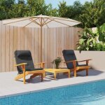 Vidaxl coussins de chaise adirondack lot de 2 noir tissu oxford 361837