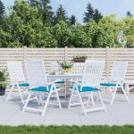 Vidaxl coussins de chaise de jardin 6 pcs bleu 50x50x3 cm tissu oxford 314047