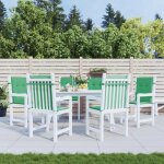 Vidaxl coussins de chaise de jardin  dossier bas lot de 6 vert 314136