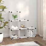 Vidaxl cubes de rangement 6 pcs transparent pp 340552