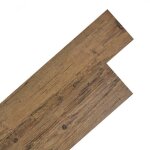Vidaxl dalle de plancher pvc autoadhsif 5, 02 m 2 mm marron noyer 245170