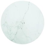Vidaxl dessus de table blanc 80x1 cm verre tremp et design de marbre