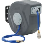 Enrouleur automatique de tuyau dair - vidaxl - 12 m - 1 / 4 pouces - durable - facilit� dusage