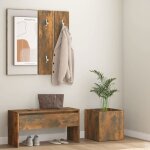 Vidaxl ensemble de meubles de couloir banc d'entrée boîte de rangement miroir de coiffeuse porte - manteau ... Vidaxl ensemble de meubles de couloir banc d'entrée boîte de rangement miroir de coiffeuse porte - manteau ...