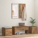 Vidaxl ensemble de meubles de couloir banc d'entrée boîte de rangement miroir de coiffeuse porte - manteau ... Vidaxl ensemble de meubles de couloir banc d'entrée boîte de rangement miroir de coiffeuse porte - manteau ...