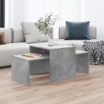 Vidaxl ensemble de tables basses gris bton 100x48x40 cm agglomr