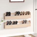 Vidaxl tagres  chaussures murales 2 pcs 110x9x23 cm pin massif 833275
