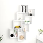 Vidaxl tagre cube murale blanc 90x15x119 cm agglomr