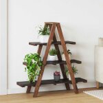 Vidaxl �tag�re pliante en bois r�cup�r� marron 795 x 35 x 112 cm ? 3 �tag�res compacte et robuste