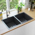 Vidaxl evier de cuisine fait  la main evier encastr evier rectangulaire vier  vasque maison intrieur ...