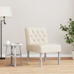 Vidaxl fauteuil sans accoudoirs lin design de boutons 352462 Vidaxl fauteuil sans accoudoirs lin design de boutons 352462