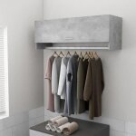 Vidaxl garde - robe gris bton 100x32, 5x35 cm agglomr