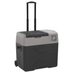 Vidaxl glacière avec roue et poignée noir et gris 50 l polypropylène, glacière électrique, réfrigérateur ... Vidaxl glacière avec roue et poignée noir et gris 50 l polypropylène, glacière électrique, réfrigérateur ...